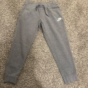 Nike Youth Gray Drawstring Fleece Joggers